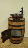 Whiskey Barrel Vanity with Copper Bucket Sink & Bronze Faucet
