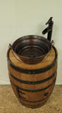 Whiskey Barrel Vanity with Copper Bucket Sink & Bronze Faucet