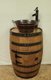 Whiskey Barrel Vanity with Copper Bucket Sink & Bronze Faucet