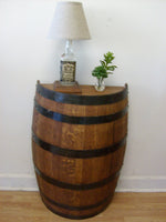 1/2 Whiskey Barrel Foyer Table-Accent Table-Rustic Decor - Aunt Molly's Barrel Products