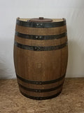 Half Whiskey Barrel Trash Can with Lid and Liner-Kitchen-Game Room-Outdoors - Aunt Molly's Barrel Products
