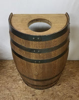 Half Whiskey Barrel Trash Can with Liner-Kitchen-Game Room-Outdoors - Aunt Molly's Barrel Products