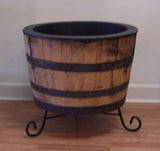 Wrought Iron Stand for White Oak Rain Barrels, Whiskey Barrels - Aunt Molly's Barrel Products
